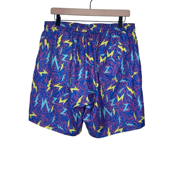 Tipsy Elves Grease Lightning Stretch Swim Trunks Men's XXL 2X Blue Mesh Support - Picture 4 of 7